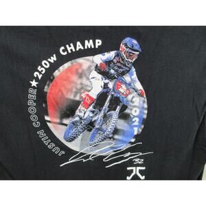 Justin Cooper #32 Racing Yamaha Motocross 250w Champ FMF Racing T-shirt Men's XL